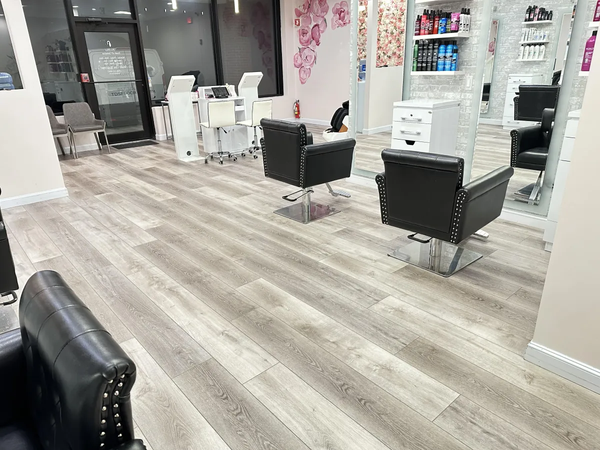 Commercial vinyl flooring installation by TDS Flooring