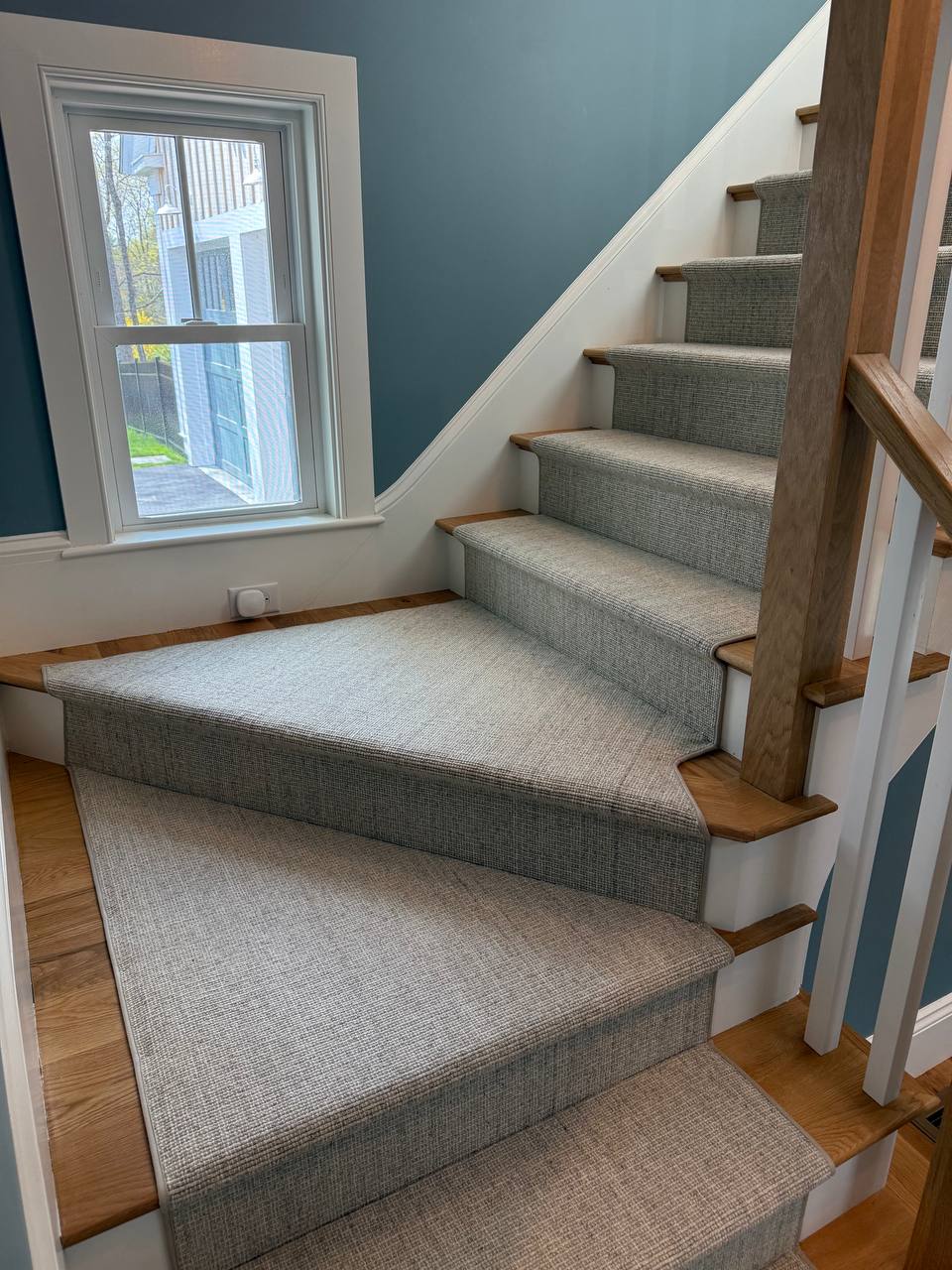 Wool carpet runner installation by TDS Flooring